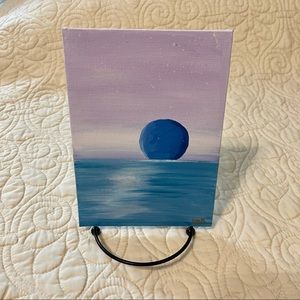 Original, acrylic painting, 5x7 panel, “Moon Glow”